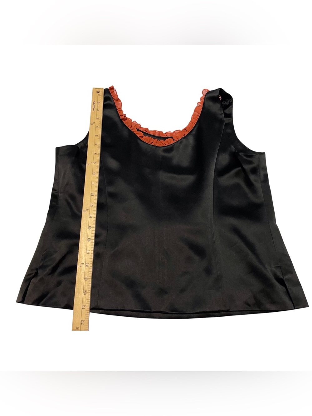 Louse Ricci Black Sleeveless Women’s Top with Ruffle, 16 - Picture 7 of 9